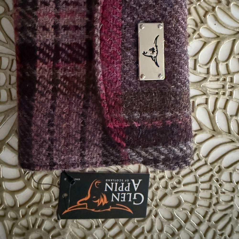 Wool Plaid Compact Wallet - Pink Multi - Picture 11 of 11